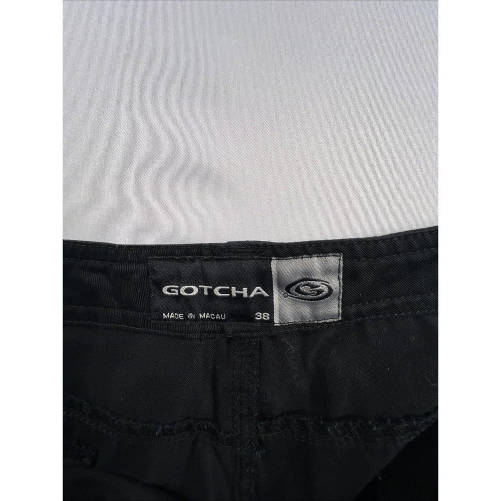 Gotcha Cargo Shorts Men's 38 Waist Black Chino 11 inch Inseam Vintage - Picture 2 of 14